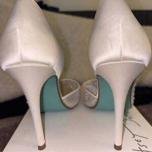Elegant White Satin Heels